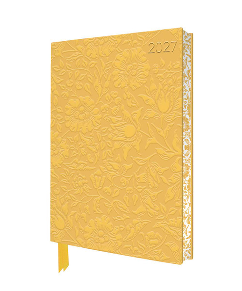 William Morris: Mallow 2027 Artisan Art Vegan Leather Diary Planner - Page to View with Notes by Flame Tree Studio, 9781806942053