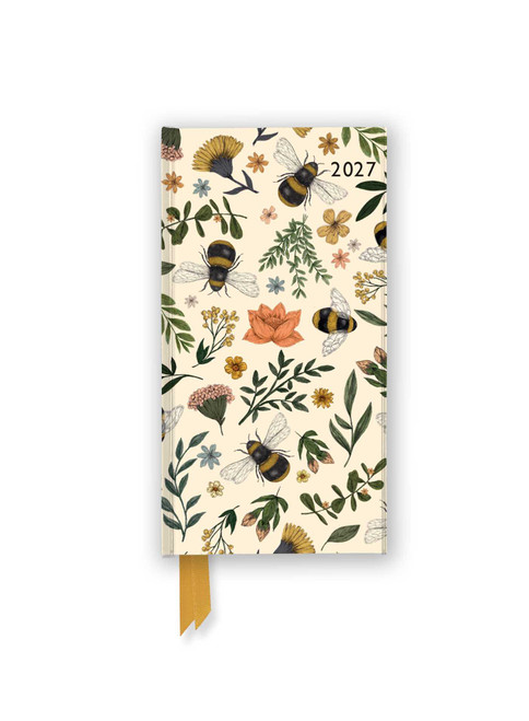 Jade Mosinski: Garden Bees 2027 Luxury Slimline Pocket Diary Planner - Week to View (Miniature Edition) by Flame Tree Studio, 9781806942169