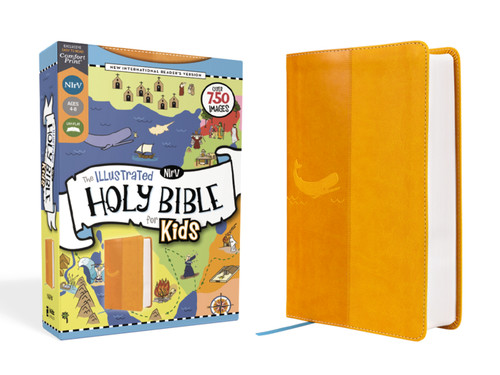 NIrV, The Illustrated Holy Bible for Kids, Leathersoft, Yellow, Full Color, Comfort Print (Over 750 Images) by Zondervan, 9780310464181