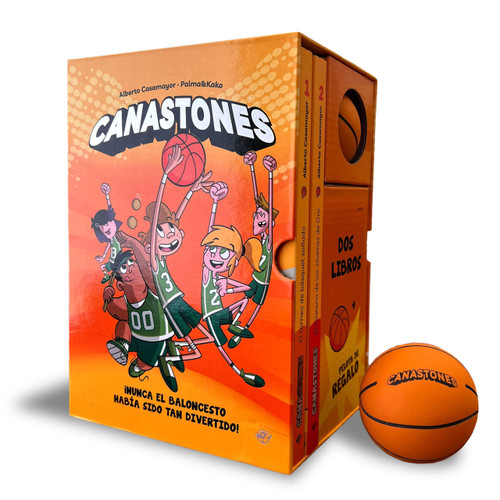Estuche Canastones: 2 libros + pelota / The Super Hoopers Book Set: 2 books + basketball ball by Alberto Casamayor, Pepe Palma, Josep "Kako" Carrasco, 9788419898920