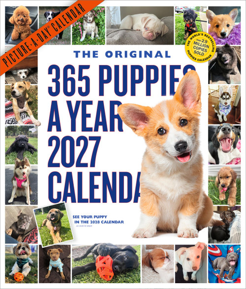 365 Puppies-A-Year Picture-A-Day® Wall Calendar 2027 (The World's Favorite Puppy Calendar) by Workman Calendars, 9781523533879