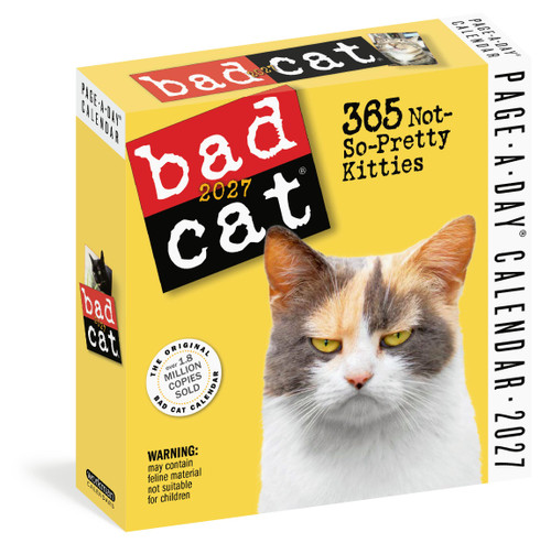 Bad Cat Page-A-Day® Calendar 2027 (365 Not-So-Pretty Kitties) by Workman Calendars, 9781523534517
