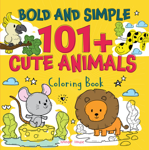 Bold and Simple 101+ Cute Animals Coloring Book by Wonder House Books, 9789370892309