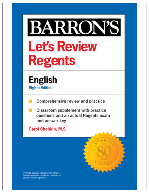 Let's Review Regents: English, Eighth Edition by Carol Chaitkin, 9798349703539