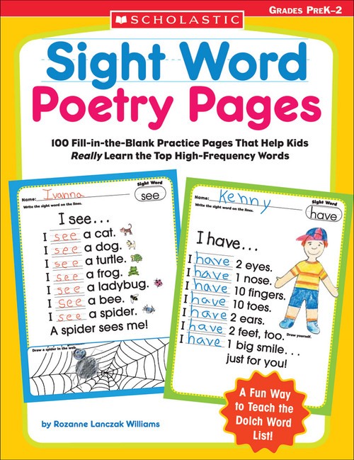 Sight Word Poetry Pages by Rozanne Lanczak Williams, 9780439554381
