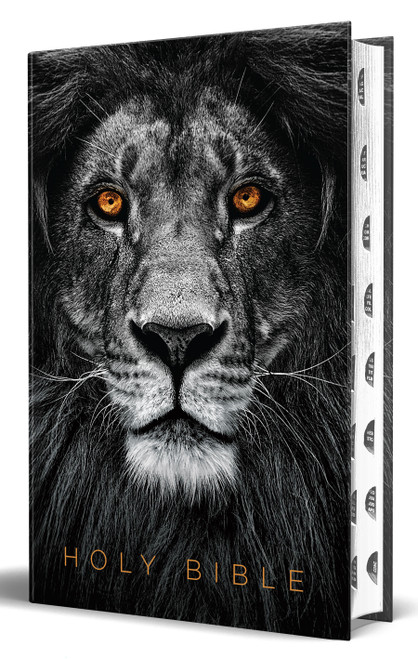 KJV Holy Bible, Large Print Handy Size format, Hardcover, Lion of Judah, Thumb Index, Ribbon Marker, and Red Letter / by KING JAMES VERSION, 9798890985385