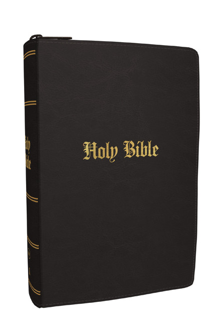 KJV Compact Large Print Bible, Black Leathersoft Zipper Closure, Red Letter, Comfort Print (Miniature Edition) by Thomas Nelson, 9781400355631