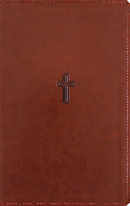 NASB, Personal Size Reference Bible, Large Print, Paragraph Style, Leathersoft, Brown, Red Letter, 1995 Text, Comfort Print, 9780310469117