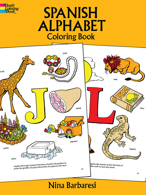 Spanish Alphabet Coloring Book by Nina Barbaresi, 9780486272498