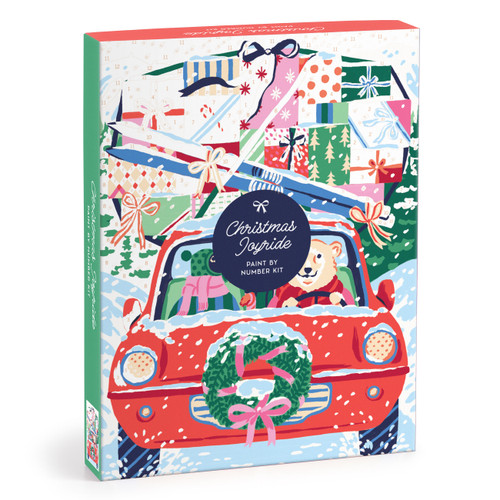 Christmas Joyride 9 x 12" Paint by Number Kit by Galison, Emily Taylor, 9780735389618