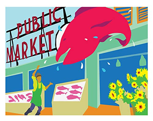 Seattle's Pike Place Market Art Print 11X14 by Michael Schafbuch, 9781942402756