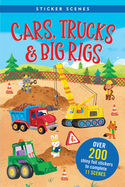 Cars, Trucks, & Big Rigs Sticker Book (Over 200 Shiny Foil Stickers & 11 scenes!) by Kathryn Selbert, Peter Pauper Press Inc., 9781441347268
