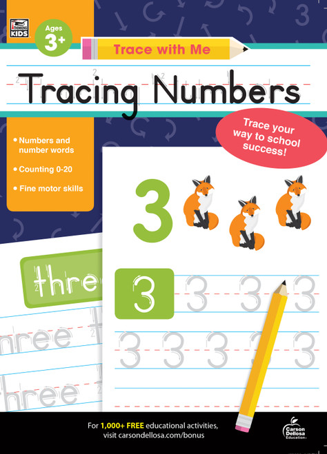 Trace with Me Tracing Numbers by Thinking Kids, Carson-Dellosa, 9781483844848