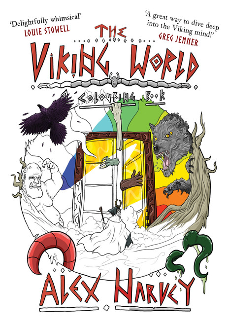 The Viking World: A Colouring Book by Alex Harvey, 9781398130197