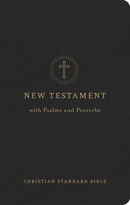 CSB Pocket New Testament with Psalms and Proverbs, Easy-to-Read Optimal Type, Black LeatherTouch (Miniature Edition) by CSB Bibles by Holman, 9798384557203