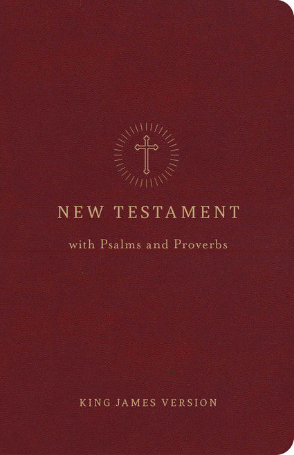 KJV Pocket New Testament with Psalms and Proverbs, Crimson LeatherTouch (Miniature Edition) by Holman Bible Publishers, 9798384557708