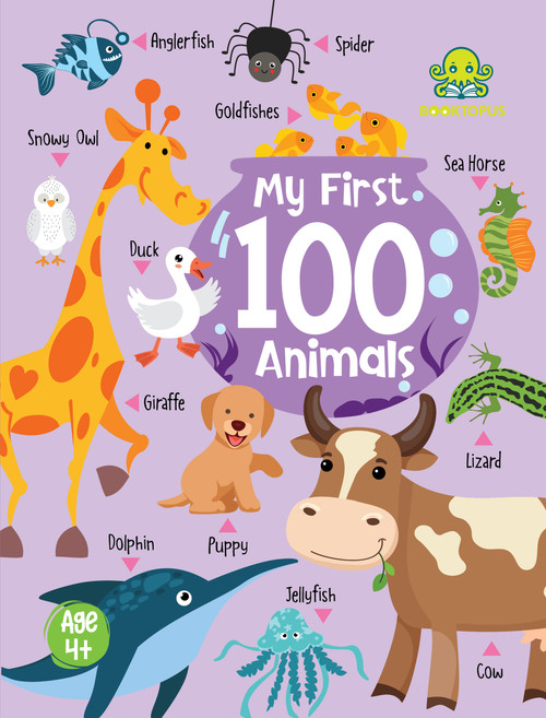My First 100 Animals Mini Board Book by Booktopus, 9789365696844
