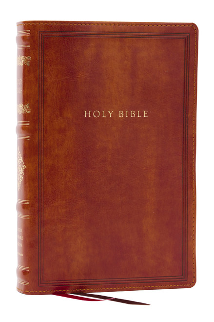 RSV Personal Size Bible with Cross References, Brown Leathersoft, (Sovereign Collection) by Thomas Nelson, 9781400337910