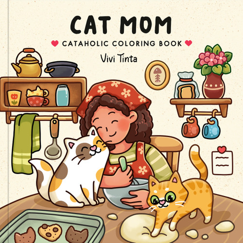 Cat Mom Coloring Book (Cataholic Coloring Book for Adults & Teens Featuring Cute and Mischievous Feline Design) by Vivi Tinta, 9798217037612