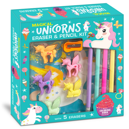 Magical Unicorns Eraser & Pencil Kit by Mamta Garg, 9789376893782