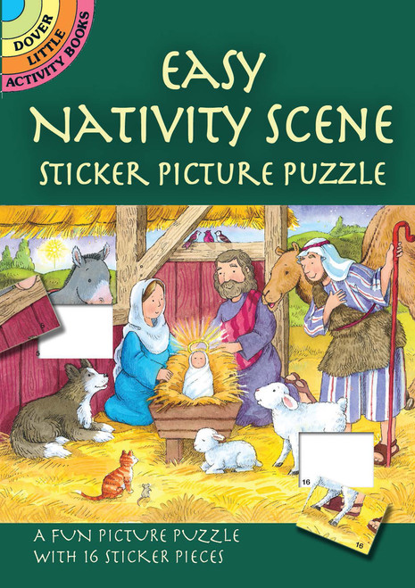 Easy Nativity Scene Sticker Picture Puzzle (Miniature Edition) by Cathy Beylon, 9780486448244
