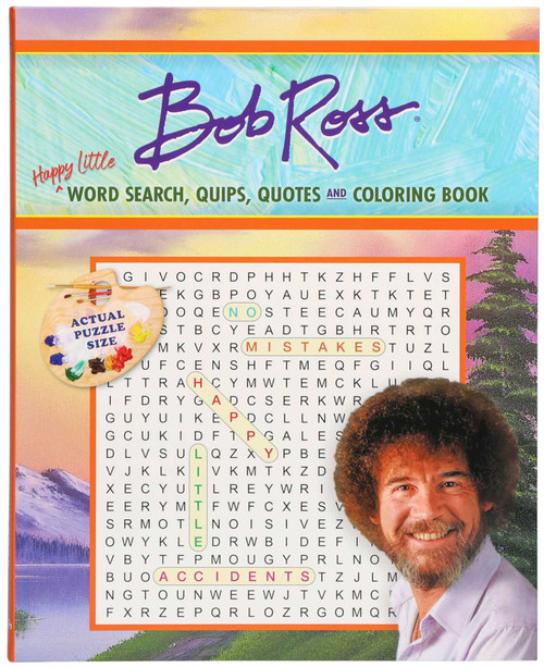Bob Ross Happy Little Word Search, Quips, Quotes and Coloring Book by Editors of Thunder Bay Press, 9781667214498