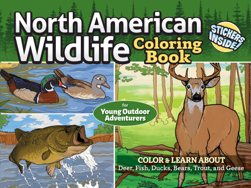 North American Wildlife Coloring Book for Young Outdoor Adventurers (Color & Learn about Deer, Fish, Ducks, Bears, Trout, and Geese) by Editors of Design Originals, 9781497206731