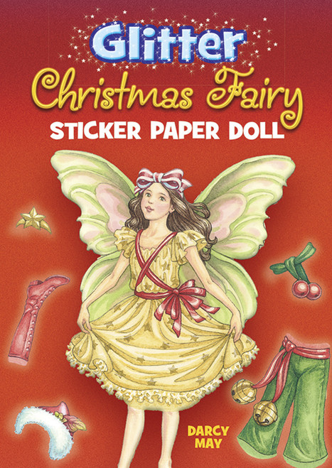 Glitter Christmas Fairy Sticker Paper Doll (Miniature Edition) by Darcy May, 9780486465364