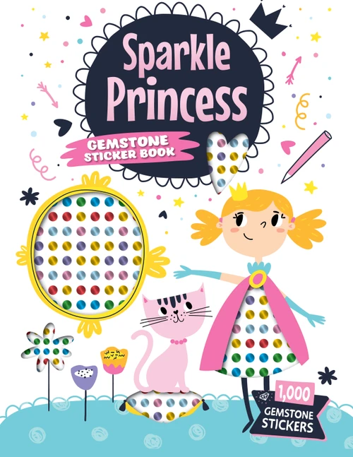 Sparkle Princess Gemstone Sticker Book by Clorophyl Editions, 9781641244039