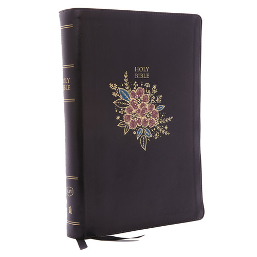 KJV Holy Bible: Super Giant Print with 43,000 Cross References, Deluxe Black Floral Leathersoft, Red Letter, Comfort Print: King James Version by Thomas Nelson, 9780785215714
