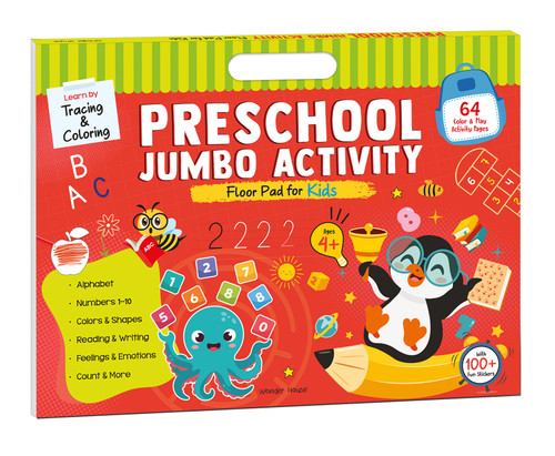 Learn by Tracing & Coloring, Preschool Jumbo Activity Floor Pad for Kids by Wonder House Books, 9789370893504