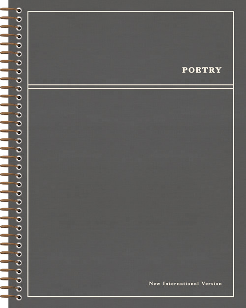 NIV, Journal the Word Bible, Poetry, Spiral-Bound Edition, Single-Column, Cloth Hardcover Spiral, Gray, Comfort Print by Zondervan, 9780310470052