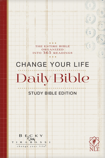 Change Your Life Daily Bible (Softcover) (Study Bible Edition) by New Living Translation, Tyndale, Becky Tirabassi, 9781496448323