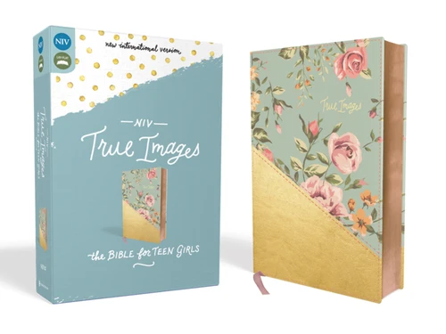 NIV, True Images Bible, Leathersoft, Teal/Gold (The Bible for Teen Girls) by Livingstone Corporation, Christopher D. Hudson, Zondervan, 9780310080046