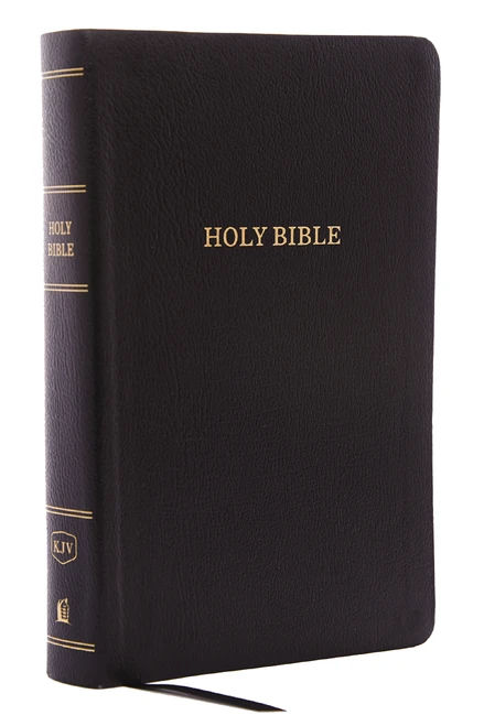 KJV Holy Bible: Personal Size Giant Print with 43,000 Cross References, Black Bonded Leather, Red Letter, Comfort Print: King James Version by Thomas Nelson, 9780785215493