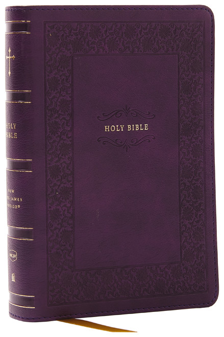 NKJV Compact Paragraph-Style Bible w/ 43,000 Cross References, Purple Leathersoft, Red Letter, Comfort Print: Holy Bible, New King James Version by Thomas Nelson, 9781400333370