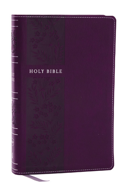 NKJV Personal Size Large Print Bible with 43,000 Cross References, Purple Leathersoft, Red Letter, Comfort Print by Thomas Nelson, 9781400335459
