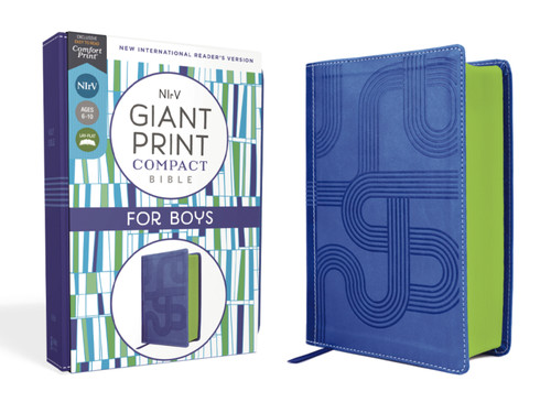 NIrV, Giant Print Compact Bible for Boys, Leathersoft, Blue, Comfort Print by Zondervan, 9780310460268