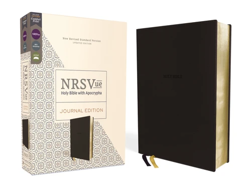 NRSVue, Holy Bible with Apocrypha, Journal Edition, Leathersoft, Black, Comfort Print by Zondervan, 9780310463719