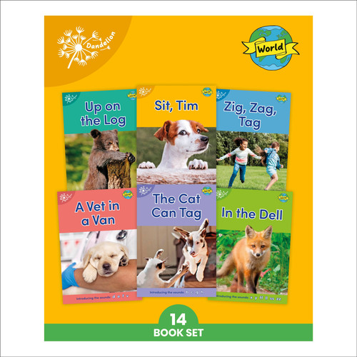 Phonic Books Dandelion World Stages 1-7 (Alphabet Code) (Decodable Books for Beginner Readers Sounds of the Alphabet) by Phonic Books, 9780744095609