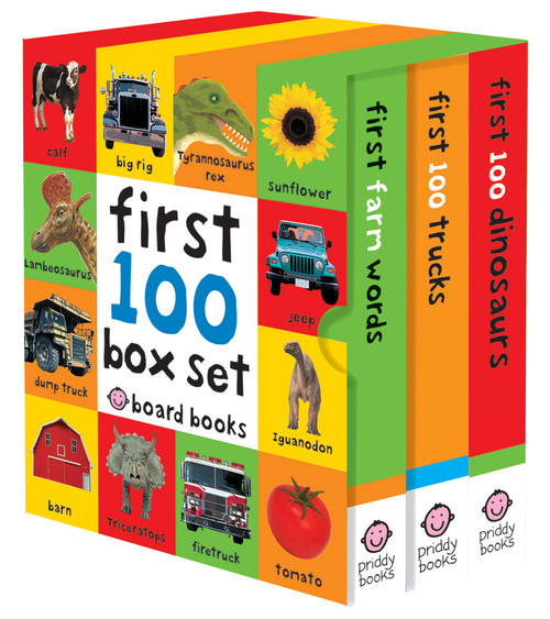 First 100 Board Book Box Set (3 books): Dinosaurs, Trucks, Words by Roger Priddy, 9781684492602