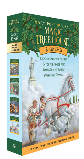 Magic Tree House Books 13-16 Boxed Set (Vacation Under the Volcano; Day of the Dragon King; Viking Ships at Sunrise; Hour of the Olympics) by Mary Pope Osborne, Sal Murdocca, 9780375846618