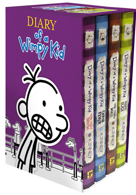 Diary of a Wimpy Kid Box of Books 5-8 Hardcover Gift Set (Ugly Truth, Cabin Fever, The Third Wheel, Hard Luck) by Jeff Kinney, 9781419715082