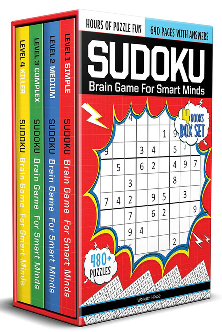 Sudoku - Brain Booster Puzzles for Kids (Box Set Of 4 Books (Levels 1-4)) by Wonder House Books, 9789354403927