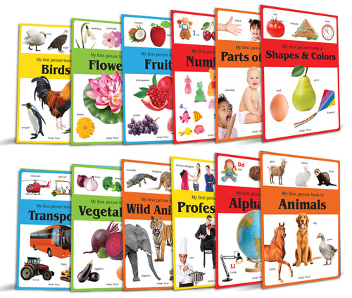 Early Learning Picture Books Boxset (Pack of 12 Picture Books For Kids (Wipe & Clean)) by Wonder House Books, 9789388369664