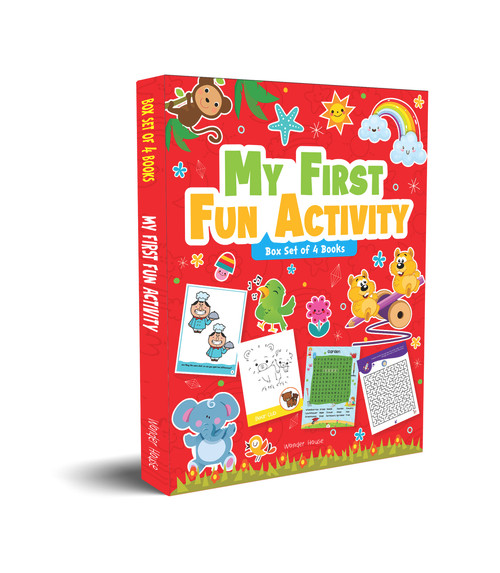 My First Fun Activity Set of 4 Books (Spot the Difference, Mazes, Word Search & Dot to Dot) by Wonder House Books, 9789389717556