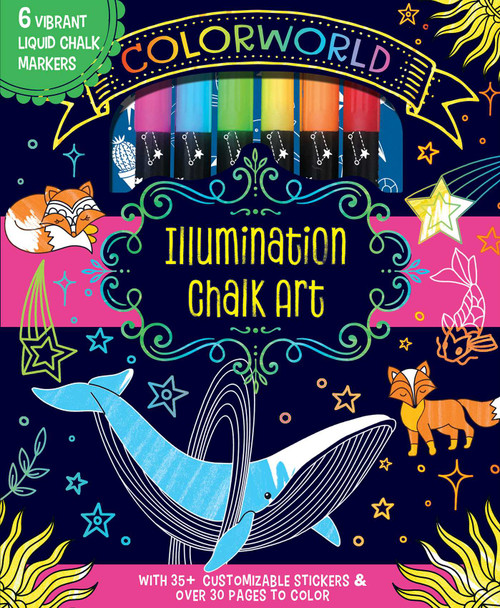 ColorWorld: Illumination Chalk Art (Plus 35+ Glitter Stickers and Over 30 Pages to Color!) by Editors of Silver Dolphin Books, Lizzie Preston, 9781667201399