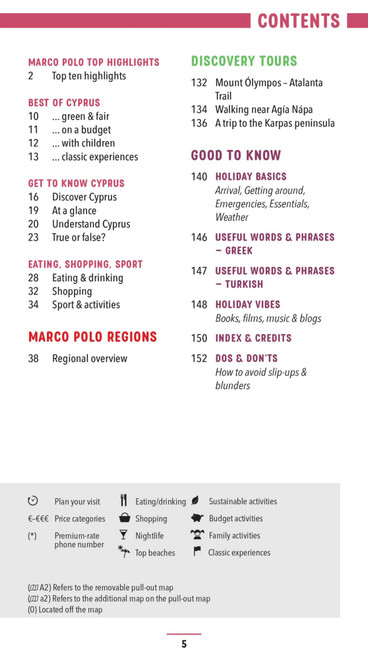 Marco Polo Cyprus Pocket Guide with Fold-Out Map (Covers Paphos, Ayia Napa and more) by Marco Polo, 9781917131902