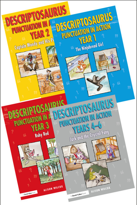 Descriptosaurus Punctuation in Action 4 Book Bundle by Alison Wilcox, Adam Bushnell, 9781041090311