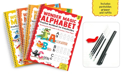 Wonder Magic Pack of 4 books (Maths, Drawing, Numbers & Alphabet) by Wonder House Books, 9789362142733